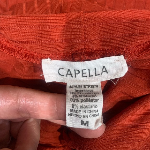 Women SET Ribbed Long Cardigan and Leggings in Rust Style BTP2978 Size Medium - Picture 7 of 10